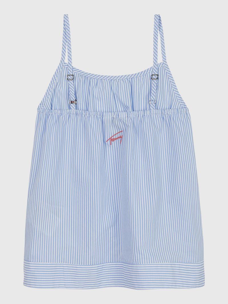 Lány Tommy Hilfiger Stripe Felsők Kék | HU 1965BEX